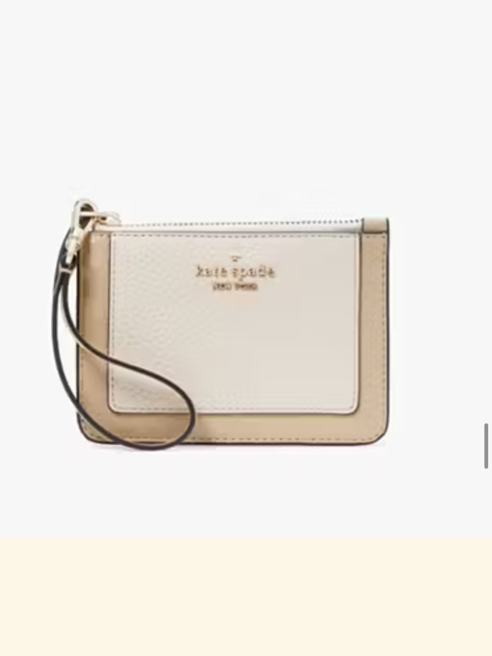 MWT kate spade Lena set Beige and Cream Leather Bag and matching card holder - Picture 2 of 3